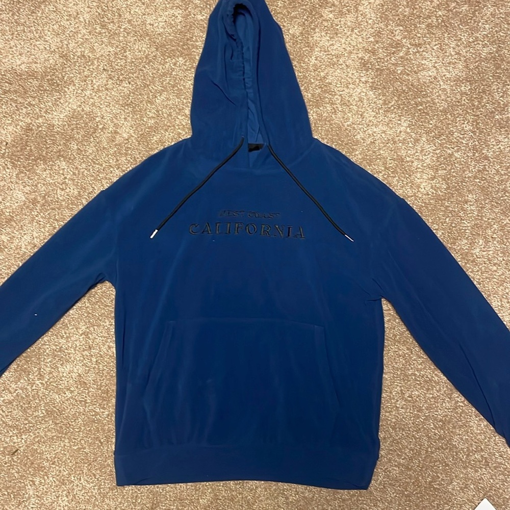 SHEIN EZwear  West Coast Hooded Long Sleeve Sweatshirt